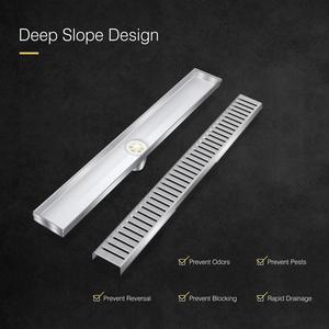 Drain linéaire étanche pour salle de bain avec filtre à cheveux BJ-LNS – Prix de gros personnalisé et abordable pour drain de douche - Product Image 5