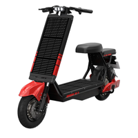 Planche à roulettes électrique pliable rechargeable à l'énergie solaire pour adultes