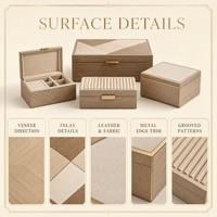 Boîte à bijoux en bois durable avec design personnalisable, matériaux écologiques, services OEM/ODM