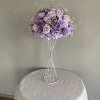 FB-PR01-1 Boules de fleurs artificielles en rose violette de haute qualité, centre de table pour mariage, décoration pour événements et festivals