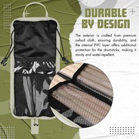 Échantillon Gratuit - Étui de Transport pour Baguettes de Batterie en Tissu Oxford Personnalisé, Durable, avec Fermeture Éclair, Support Confortable pour Batteur, Idéal comme Cadeau