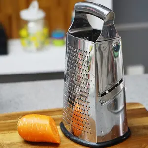 Amazon High Quality 4 Sides Box Grater Stainless Steel Cheese And Vegetable Grater