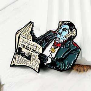 Épingles à revers en métal émaillé doux de haute qualité, thème Halloween, dessin animé, pour vêtements, sacs, badge décoratif, série Terror - Product Image 4