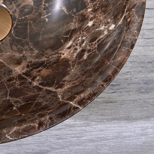 Lavabo <span class=keywords><strong>de</strong></span> <span class=keywords><strong>table</strong></span> rond en <span class=keywords><strong>marbre</strong></span> <span class=keywords><strong>de</strong></span> pierre naturelle, couleur marron, lavabo <span class=keywords><strong>de</strong></span> comptoir, bol rond en <span class=keywords><strong>marbre</strong></span> poli, évier en pierre - Product Image 4