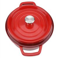 Bright Houseware – Casserole en fonte émaillée écologique de qualité supérieure, 26 cm de diamètre, compatible toutes cuisinières, prix bas, populaire