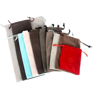 ถุงผ้ากำมะหยี่แบบมีเชือกผูก ขนาด 15x20 ซม. 13x15 ซม. สำหรับเก็บเครื่องประดับ นาฬิกา แว่นตา ป้องกันฝุ่นละออง - Product Image 3