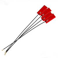Antenne WiFi flexible intégrée 2,4 GHz/5 GHz, IoT, 32x14 mm, antenne patch FPC rouge avec connecteur RF pour appareils intelligents