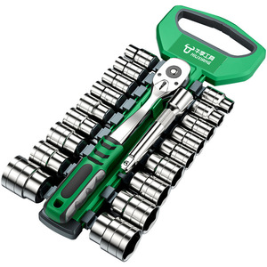Jeu de clés à cliquet 1/2 pouce en acier au chrome-molybdène, 72 dents, finition miroir, étui à outils inclus - Product Image 5
