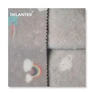 Delantex 100% 폴리 에스테르 염색 단색 부드럽고 따뜻한 양면 플란넬 산호 양털 직물 침구 용