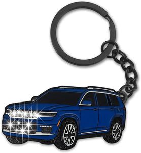 Porte-clés lampe torche personnalisé en forme de voiture, mini lampe LED à pression en PVC+EVA, logo personnalisé, couleur Pantone, souvenir/cadeau - Product Image 1