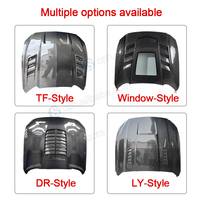 Capot avant en fibre de carbone véritable style TF personnalisé pour Ford Mustang GT 2015-2017, amélioration du capot moteur en fibre de carbone