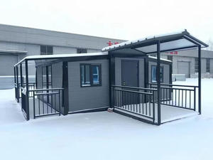 Kit de casa prefabricada plegable de lujo de 40 pies, casa prefabricada extensible pequeña de 40 pies y 20 pies con 3 habitaciones para uso en centro comercial - Product Image 3