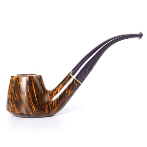 Muxiang Wooden Tobacco Pipe Bent Type Solid Briar Wood With 3mm Filter For Men Smoking Accessory - Product Image 4