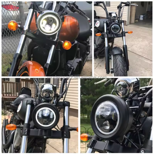 Faro Led de 5,75 pulgadas con anillo Halo, luz de conducción de ojo en ángulo, DRL redondo de 5,75 pulgadas para jeep <span class=keywords><strong>Cherokee</strong></span>, faro Led para motocicleta - Product Image 4