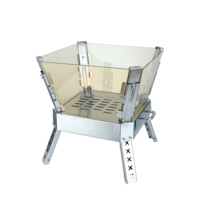 Barbecue portable Luling en acier inoxydable, poêle à bois pliable pour le camping en plein air, pour la cour et les pique-niques