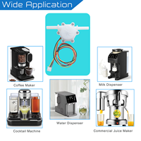 Zenvansz Sensor Aliran Air POM Kelas Makanan, Sensor Aliran Air Presisi Tinggi, Sensor Aliran Cairan Kecil 0.15-1.5L/mnt Rentang Penginderaan