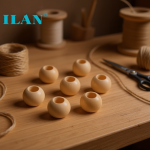 Perline in Legno Ilan 25 mm con Foro Grande per Lavori Artigianali - Product Image 3