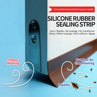 Joint de porte coupe-froid mis à jour, bande d'étanchéité en silicone pour bouchon de porte pour maison et portes de douche en verre pour lacunes de fenêtres