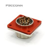 Connecteur circulaire de qualité industrielle PSCCONN série MX 4 8 12 55 broches, connecteur hermétique sous vide, fiche aviation, prise en verre fritté