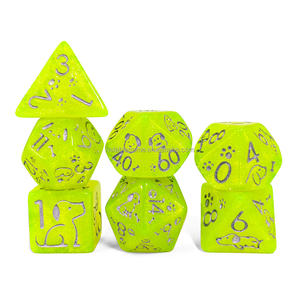 Dados Poliédricos Personalizados HS DICE con Logotipo, Dados Acrílicos con Diseño de Perro, Juego de Dados Multicolor Opcional para Juegos de Rol como Dungeons and Dragons - Product Image 6