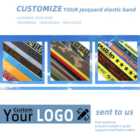 Correas De Banda Elastica De Jacquard Con Letras En Relieve, patrón De Material De Color De Logotipo Personalizado Con Logotipo