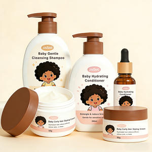 Los Mejores Productos Orgánicos para el Cuidado y Peinado del Cabello de Bebés y Niños, Set para Cabello Rizado, Champú y Acondicionador para Niños de Cabello Afro, Marca Privada - Product Image 4