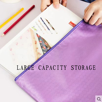 Sac de classement en toile PVC A5 personnalisé avec impression de football, fermeture éclair, logo imprimé, pour le rangement de documents d'étudiant ou de bureau, ou l'utilisation scolaire