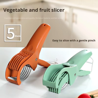 Broyeur manuel multifonctionnel en acier et plastique diviseur de trancheuse de fruits et légumes pour concombres Gadgets