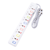 Multiprises pour la maison et le bureau, rallonge à 6 prises avec une longueur de 3 m pour les prises UK/EU/CN