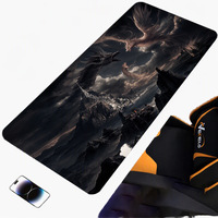 Tapis de souris de jeu personnalisé XXL en caoutchouc anti-rayures résistant à l'eau, tapis de bureau antidérapant surdimensionné rectangulaire