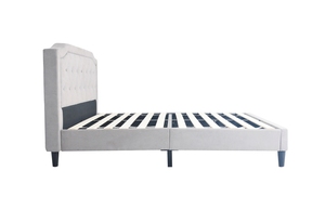 Letto Nisco Moderno con Struttura in Metallo e Rivestimento in Tessuto - Resistente e Confortevole per Hotel, Appartamenti e Camere da Letto, Disponibile in Misure Matrimoniale/Singola/Queen - Product Image 3