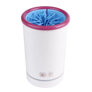 Automatic Dog Paw Grooming Cup Silicone <b>Brush</b> USB Rechargeable Eco-Friendly Foot Wash Cleaner Small <b>Pets</b> Bathing White/Black - Product Image 3