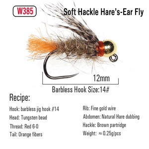 Vonfram hạt đầu Euro Nữ Thần ruồi Jig móc ướt Nữ Thần câu cá fakess thu hút cho cá hồi grayling panfish câu cá bay - Product Image 5
