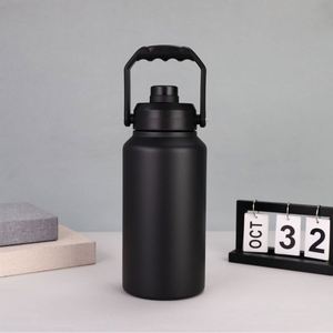 Bouteille isotherme en acier inoxydable de grande capacité 3,8 L (128 oz) avec compartiment pour glaçons, tasse à maintien au froid - Product Image 2