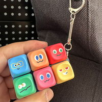 Custom Fidget Clicker Keychain Sublimation Printing Make Your Own Design For Promotion Wholesale Gift Stress Release