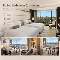 Ensembles de meubles de chambre d'hôtel de luxe, mobilier d'hôtel sur mesure, mobilier de chambre d'hôtel moderne, solution de mobilier pour projets OEM en gros