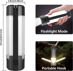Lanterne de camping LED à énergie solaire, étanche IP65, 3600mAh, 7 modes, ultra lumineuse, chargeur USB, lampe de poche, randonnée, survie d'urgence - Product Image 6