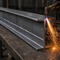 Poutre en acier au carbone laminée à chaud, poutre en H lourde, profilé en acier structurel pour la construction