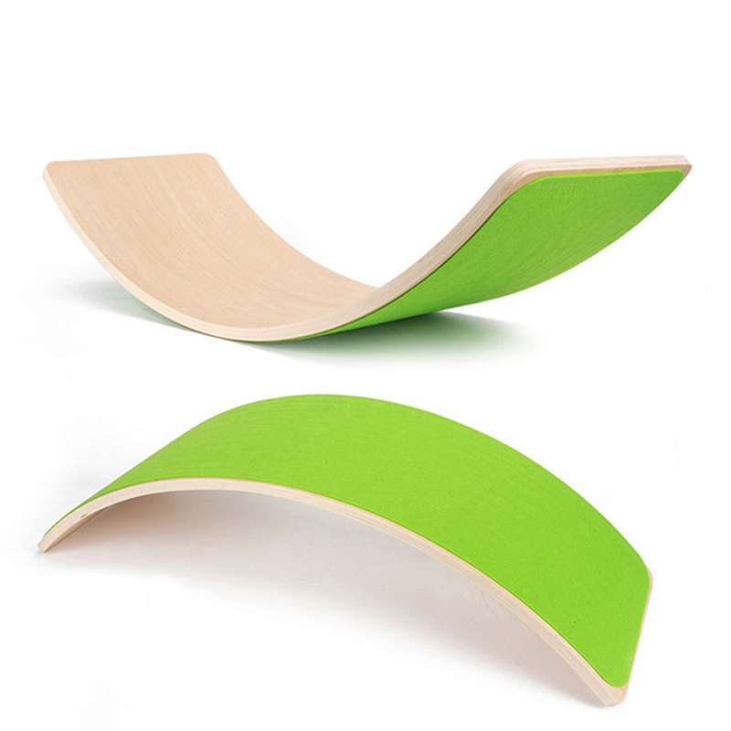 Детская балансировочная доска, изогнутая пластина из массива дерева, игрушка, соматосенсорная тренировочная доска для йоги, развивающие Обучающие Игрушки для развития разума