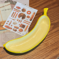 Bananenvormig keramisch snackbord Creatief dessertbord Prachtig fruitplateau voor theetijd servies