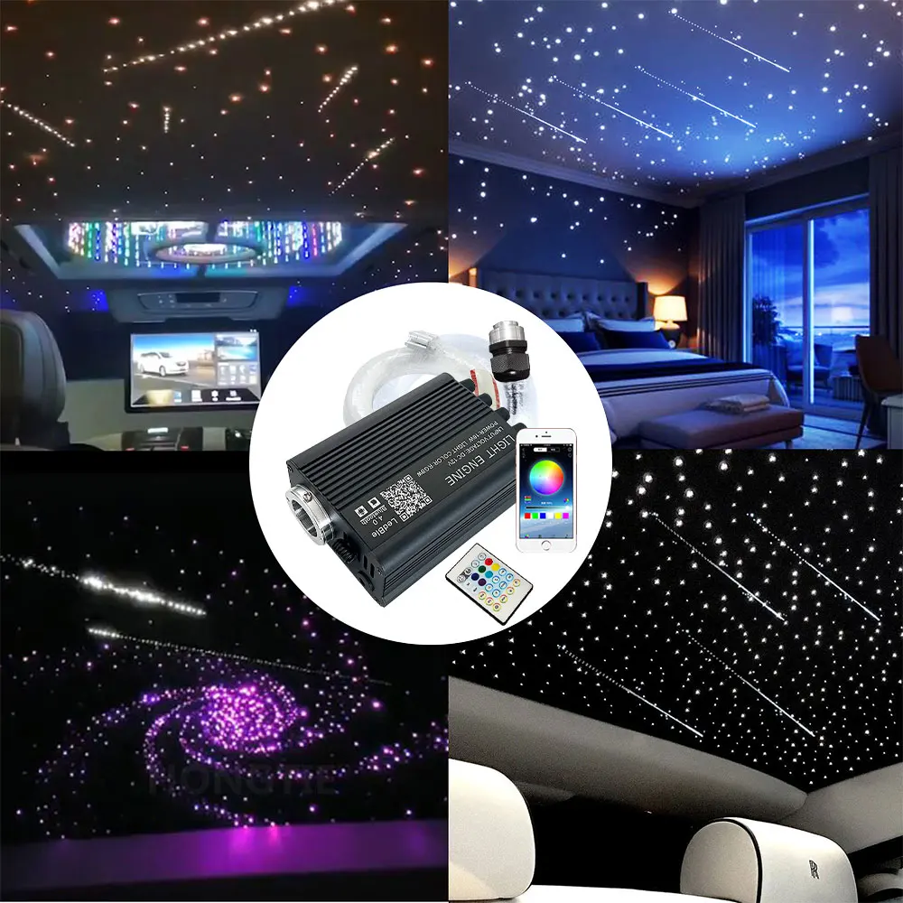 New 4 in 1 Meteor Light Car Projector Led Rgbw Starry Sky Projector Lamp Starlight Headliner Kit Star Ceiling Light for Car