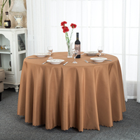 Nappe ronde d'hôtel noir armure toile Polyester couverture de drap de Table pour mariage Banquet fête Table décor dîner nappe