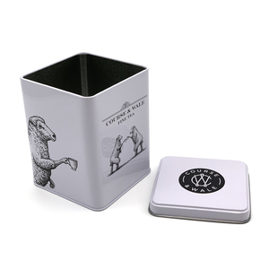 Wholesale <strong>Tea</strong> <strong>Tins</strong> for Loose <strong>Tea</strong> Custom Logo Square Coffee Matcha <strong>Tin</strong> Canister <strong>Tea</strong> <strong>Caddy</strong> <strong>Tin</strong> Can Packaging - Product Image 3