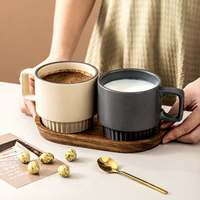 Tasse à café en céramique mate vert matcha avec logo personnalisé, fabriquée en Chine, 12 oz, pour café filtre