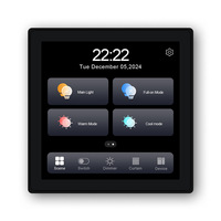 Interrupteur intelligent Android ZigBee 3.0 à écran complet de 4 pouces, 1/2/3/4 voies, contrôle par application, assistant vocal, gradation pour groupe de rideaux intelligents