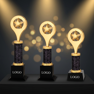 Gold Plated Star <b>Trophy</b> Engraving Casting Portable Design Black Marble Base for Sports Games Awards POOJA GIFT CORPORATION Model - Product Image 2