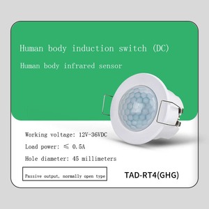 Tad PIR cảm biến sự hiện diện của con người cảm biến chuyển đổi 12 ~ 48V công suất cao cảm biến thời gian chậm trễ chuyển đổi có thể điều chỉnh cho LED - Product Image 2