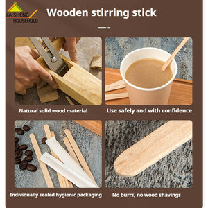 Portátil Natural Birch De Madeira Agitadores De Café Biodegradável Food Grade Agitar Varas para Café Cocktails para Barras De Café - Product Image 2