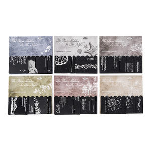 20 feuilles par paquet de papier design Poésie cachée dans <span class=keywords><strong>la</strong></span> <span class=keywords><strong>nuit</strong></span> Série Papier design vintage estampillé feuille sombre - Product Image 5