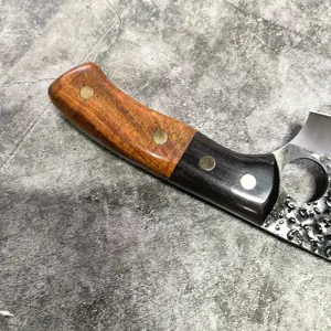 6 inç Cleaver avcılık et kesme şef bıçağı dayanıklı keskin paslanmaz çelik 5Cr15 wenge kolu mutfak kasap bıçağı
